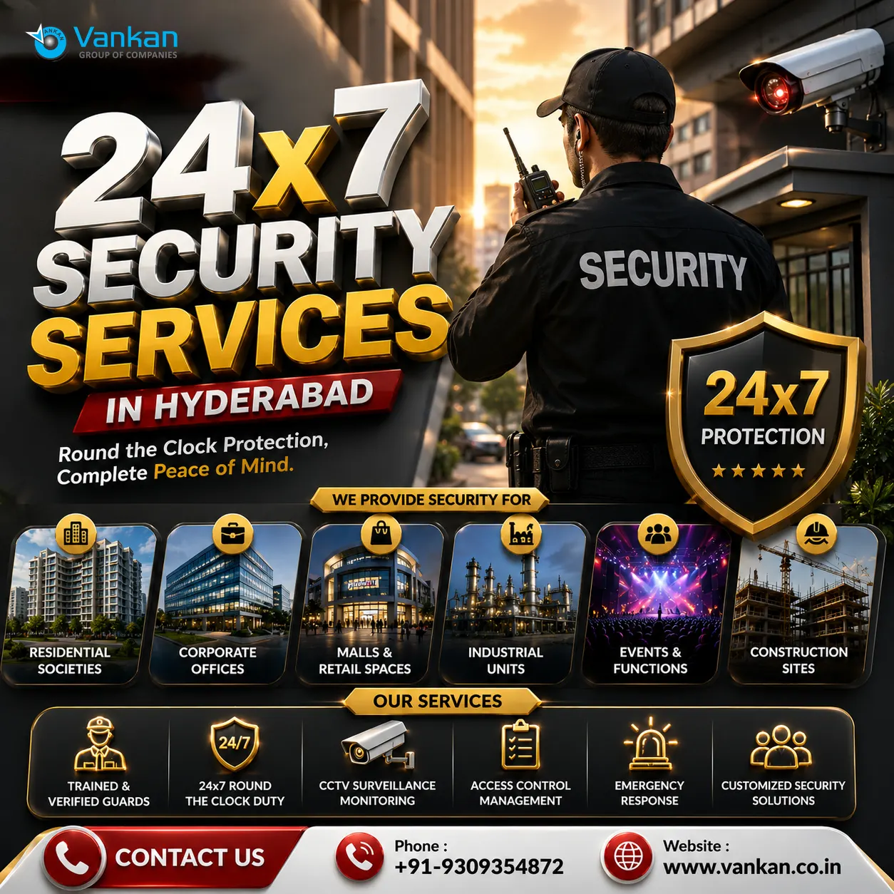 24x7 Security Services in Hyderabad Trusted Security Guards Near You – Vankan Security Services
